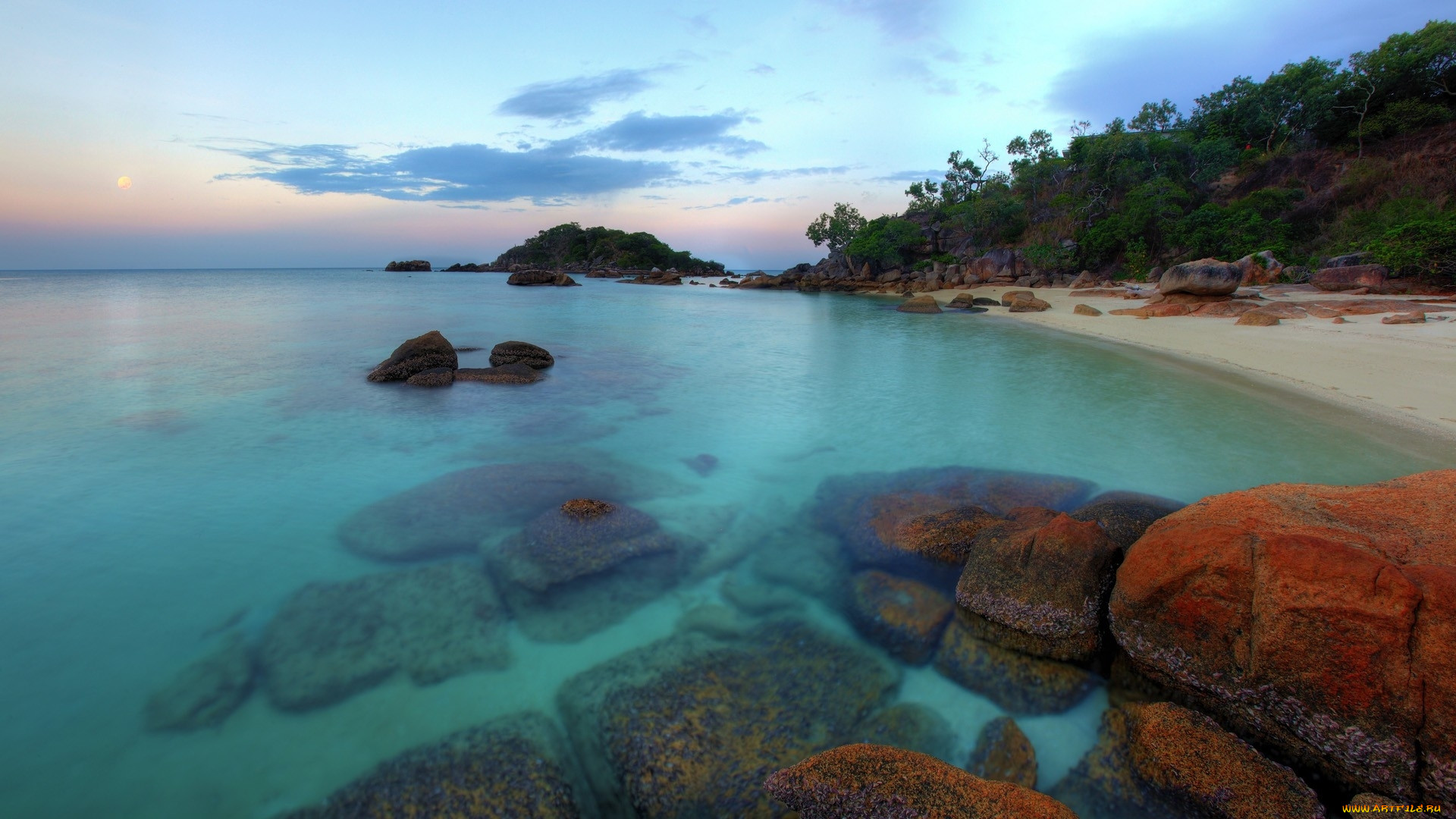 nice, bach, in, australia, at, sundown, , , , , , 